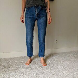 Everlane 90's Cheeky Straight Jean Size 26 Medium Blue